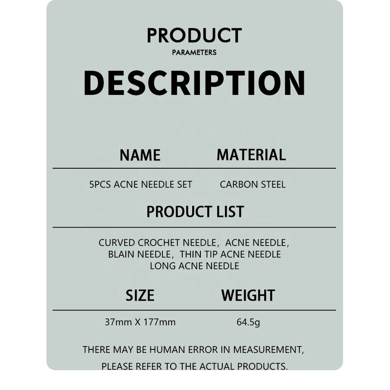 Facial Pimple Extractor Supplier - 5pcs Steel Acne Remover