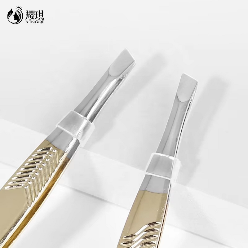 Eyelash Tweezers Factory - Custom Logo Slant Stainless Steel