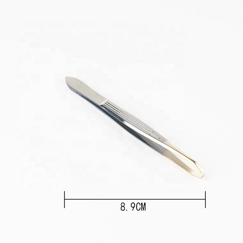 Eyebrow Tweezers Manufacturer - 430 Stainless Steel Gold Tail