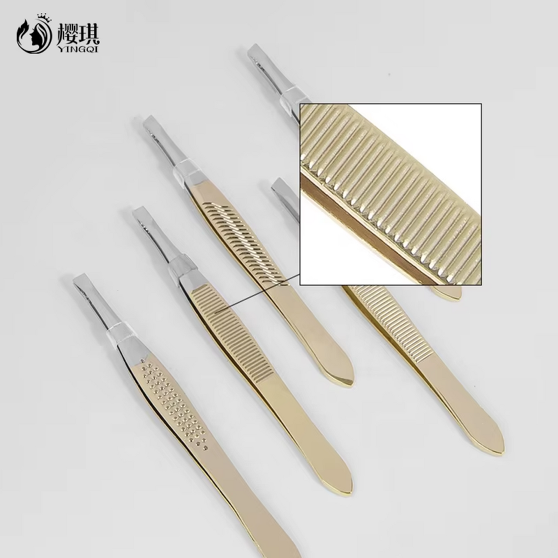 Eyelash Tweezers Factory - Custom Logo Slant Stainless Steel