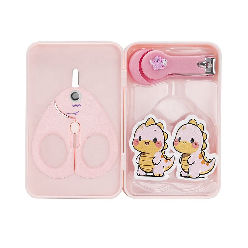 Baby Manicure Kit Factory - Cartoon Dinosaur Shape 4pcs Set