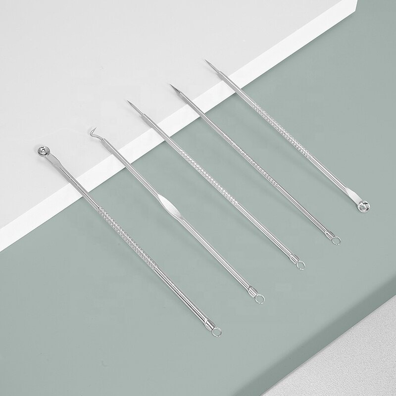 Facial Pimple Extractor Supplier - 5pcs Steel Acne Remover