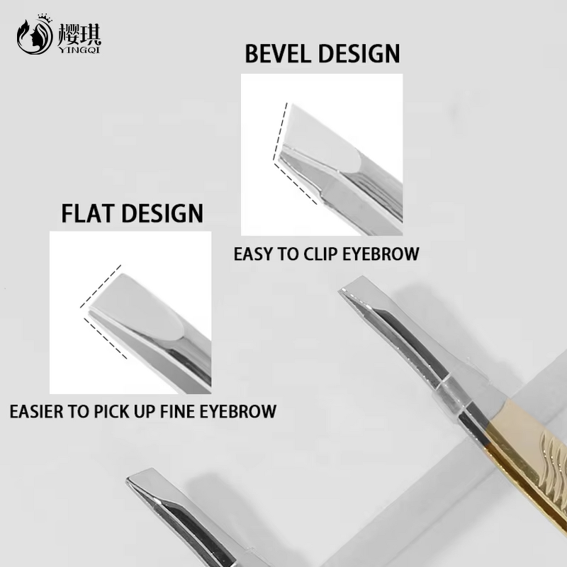 Eyelash Tweezers Factory - Custom Logo Slant Stainless Steel