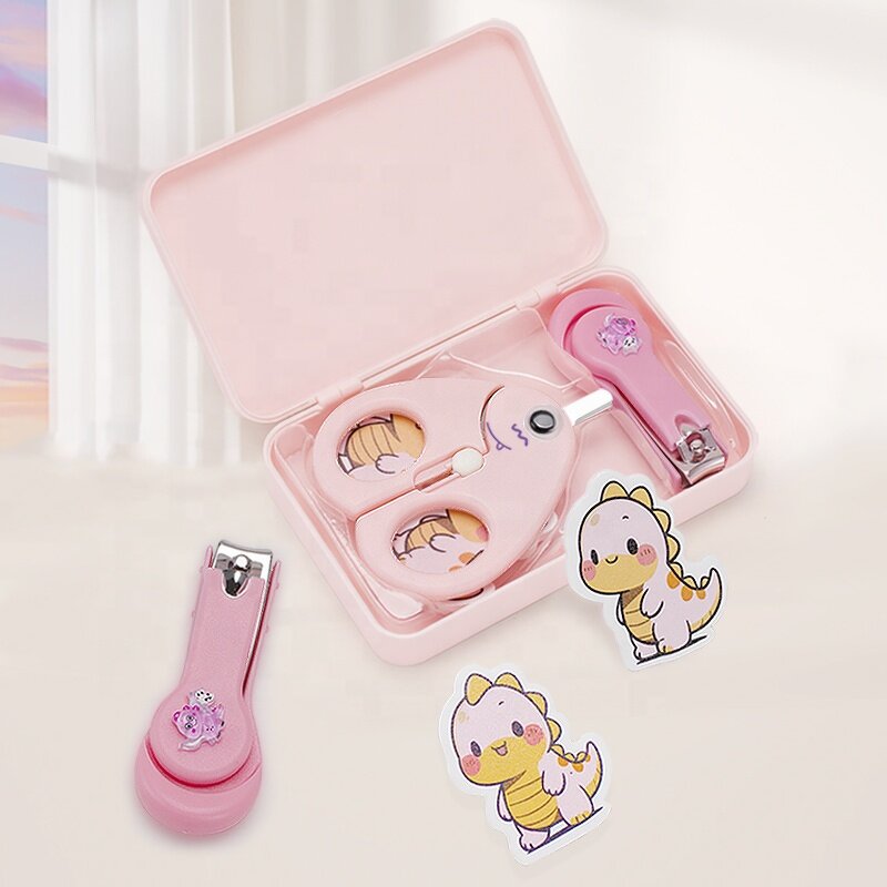 Baby Manicure Kit Factory - Cartoon Dinosaur Shape 4pcs Set