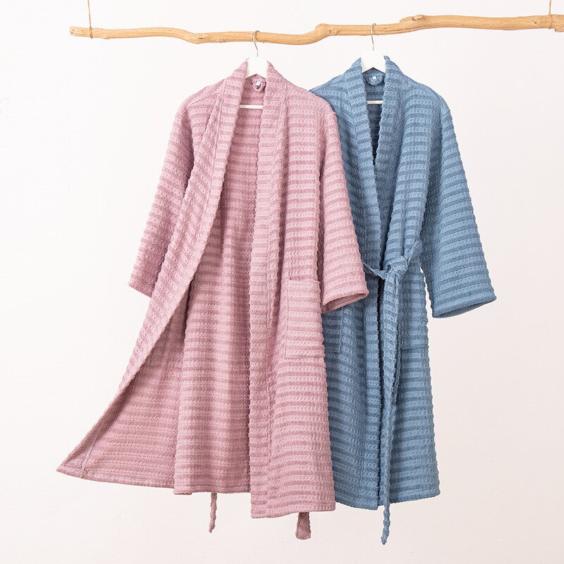 Bathrobe Set Factory - OEM Thickened Kimono Collar Terry Home Set