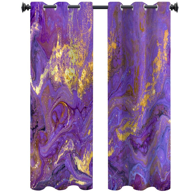 Printed Curtains Manufacturer - OEM Simple Marble Pattern Hotel House