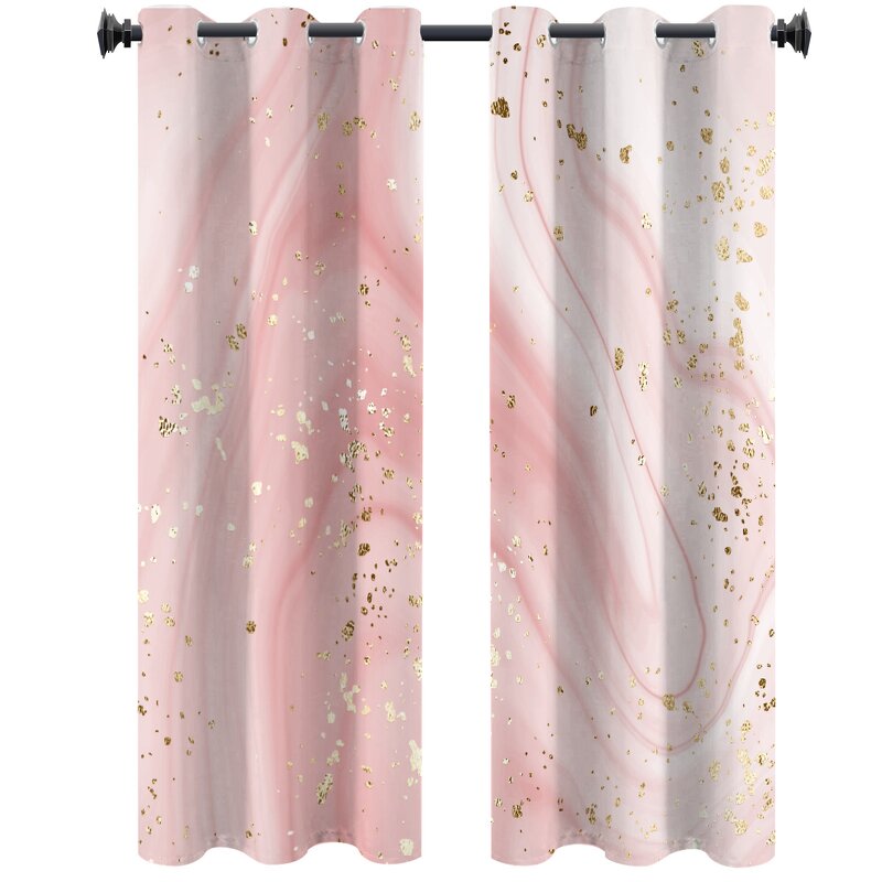 Printed Curtains Manufacturer - OEM Simple Marble Pattern Hotel House