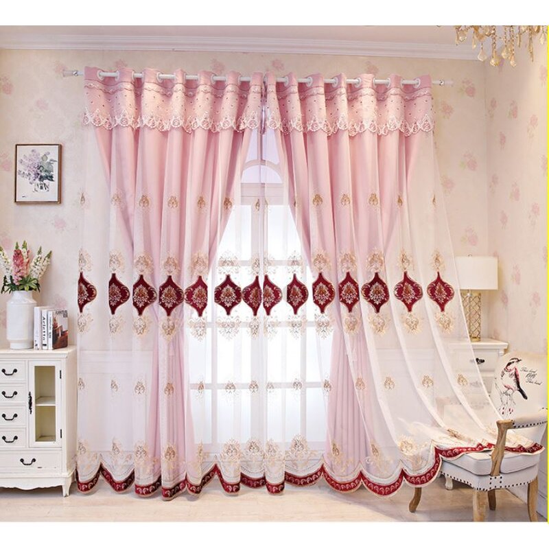 Double Layer Curtains Factory - OEM Blackout Bedroom Living Room Gauze