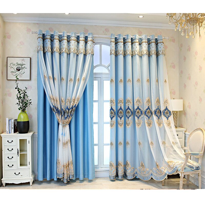 Double Layer Curtains Factory - OEM Blackout Bedroom Living Room Gauze