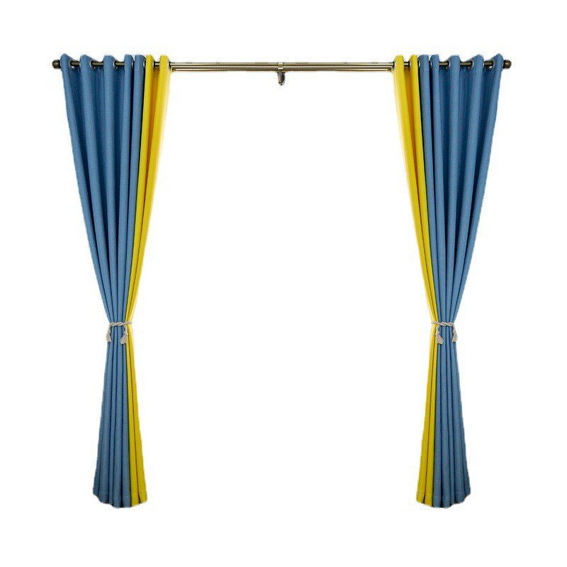 Flame Retardant Curtains Manufacturer - OEM Plain Fabric Splicing Custom