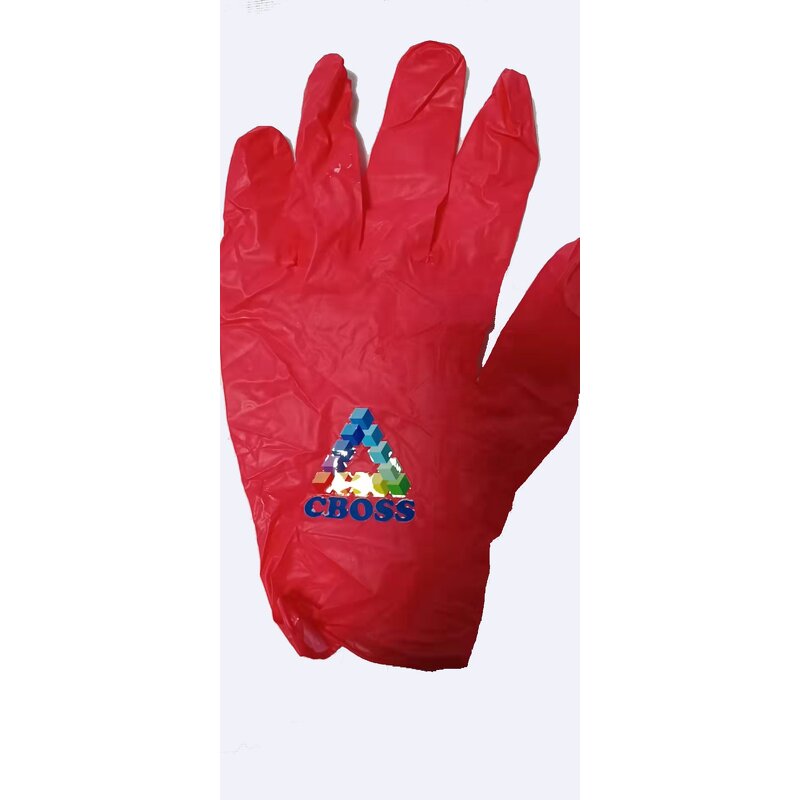 Custom Nitrile Gloves Factory - OEM Printing Logo Pattern Disposable