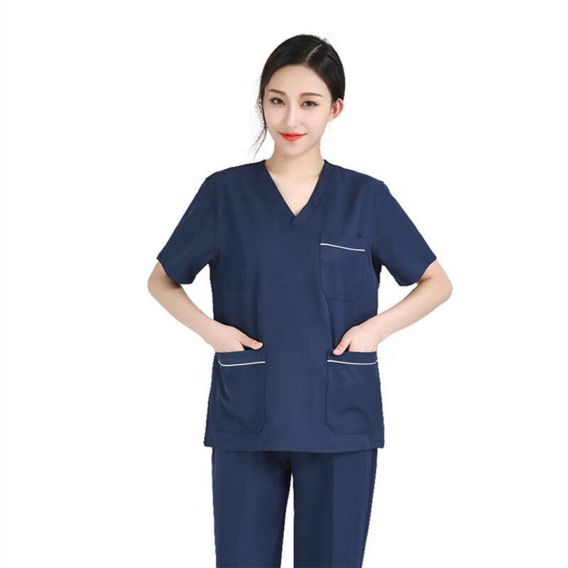 Cotton Scrubs Manufacturer - OEM 100% Nursing Uniform Custom Logo Sets