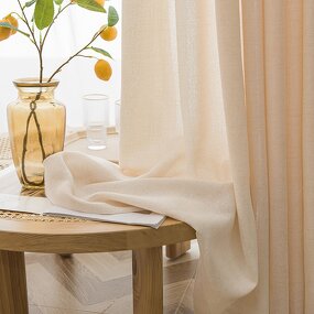 Voile Curtain Fabric Manufacturer - OEM Natural Style Sheer Window Fabric