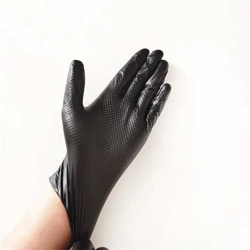 Nitrile Gloves Factory - OEM 8mil 10mil 12mil Anti-cut Diamond Texture