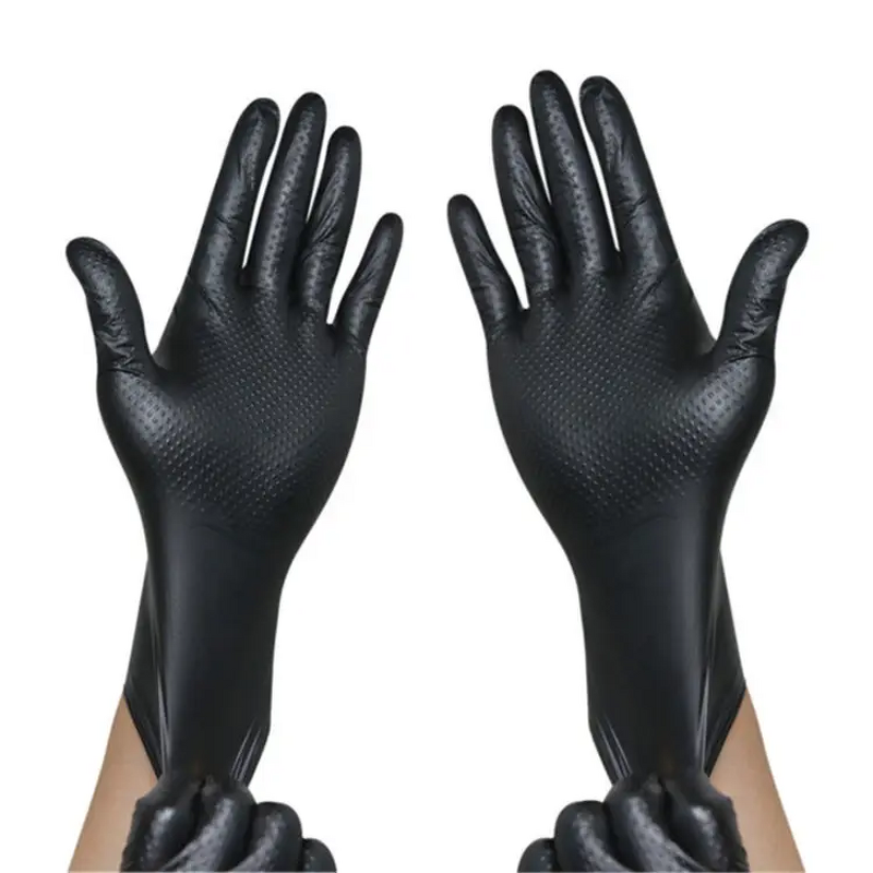Nitrile Gloves Factory - OEM 8mil 10mil 12mil Anti-cut Diamond Texture