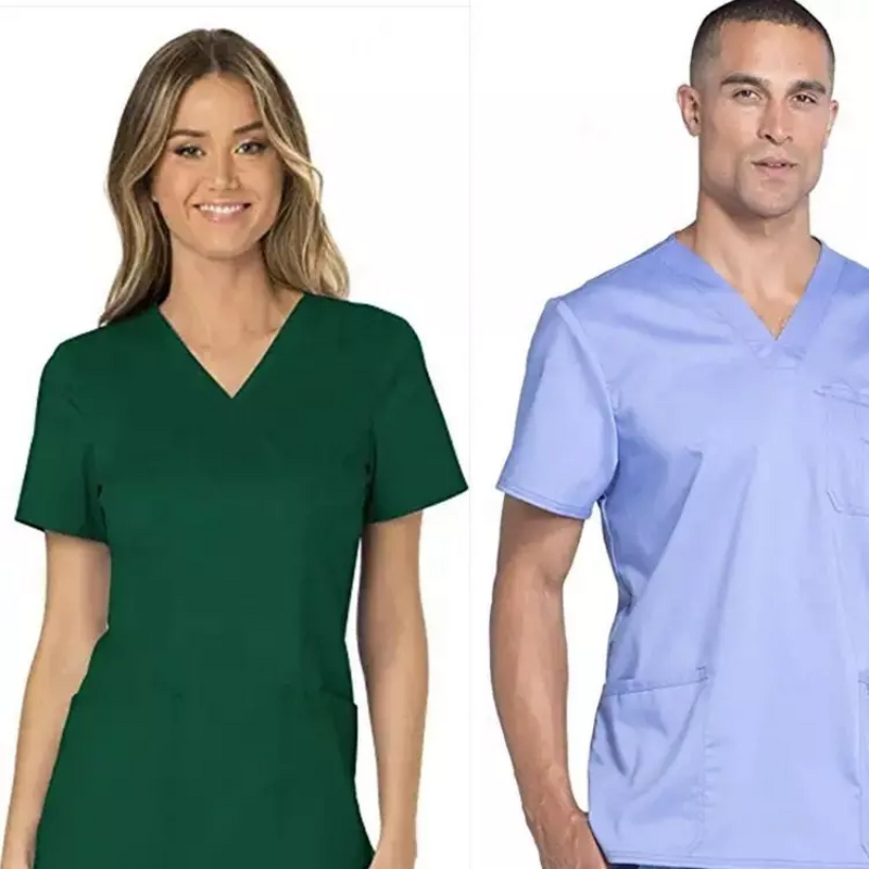 Medical Scrubs Manufacturer - OEM Custom Logo V-neck Nurse Doctor Uniform