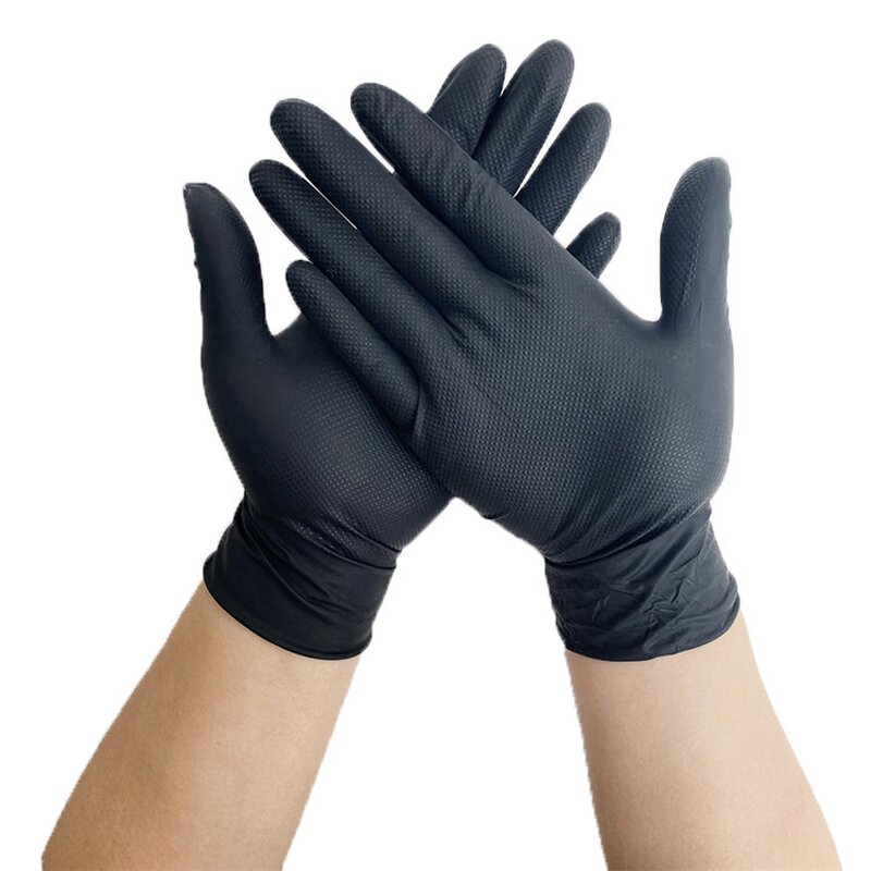 Nitrile Mechanic Gloves Manufacturer - OEM 8mil Raised Diamond Grip Glove