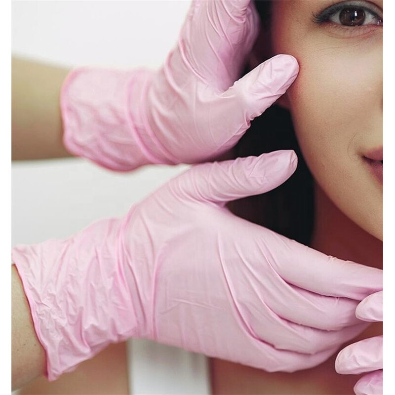 Nitrile Gloves Factory - OEM 3mil Light Pink Powder Free Tattoo Glove