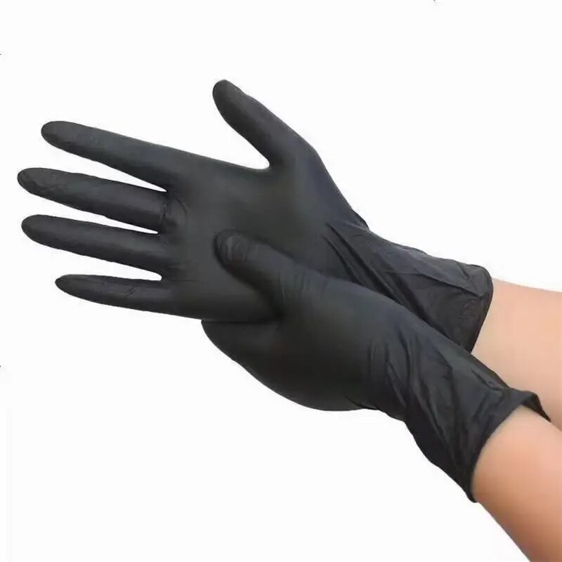 Black Nitrile Gloves Manufacturer - OEM 5mil Tattoo Salon Custom Logo