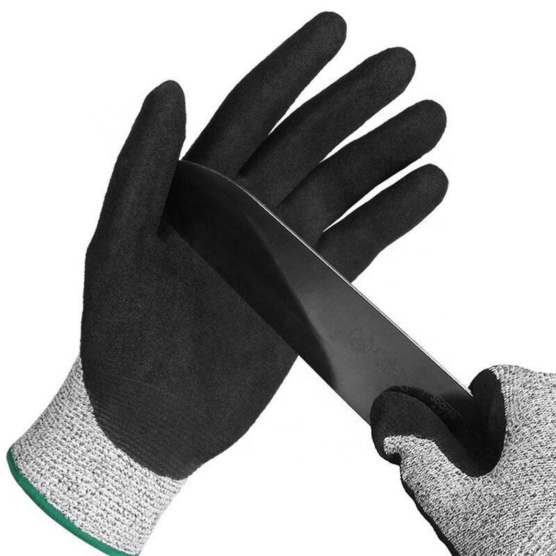 Cut Resistant Gloves Manufacturer - OEM Level 5 HPPE Foam Nitrile Coated