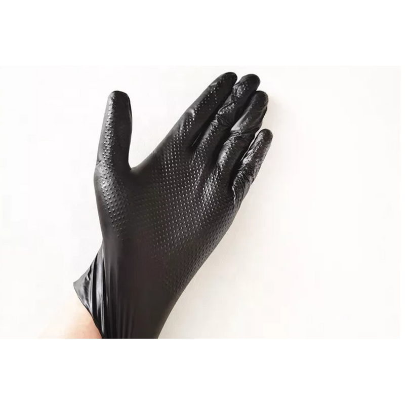 Orange Nitrile Gloves Factory - OEM New Style Diamond Texture Salon