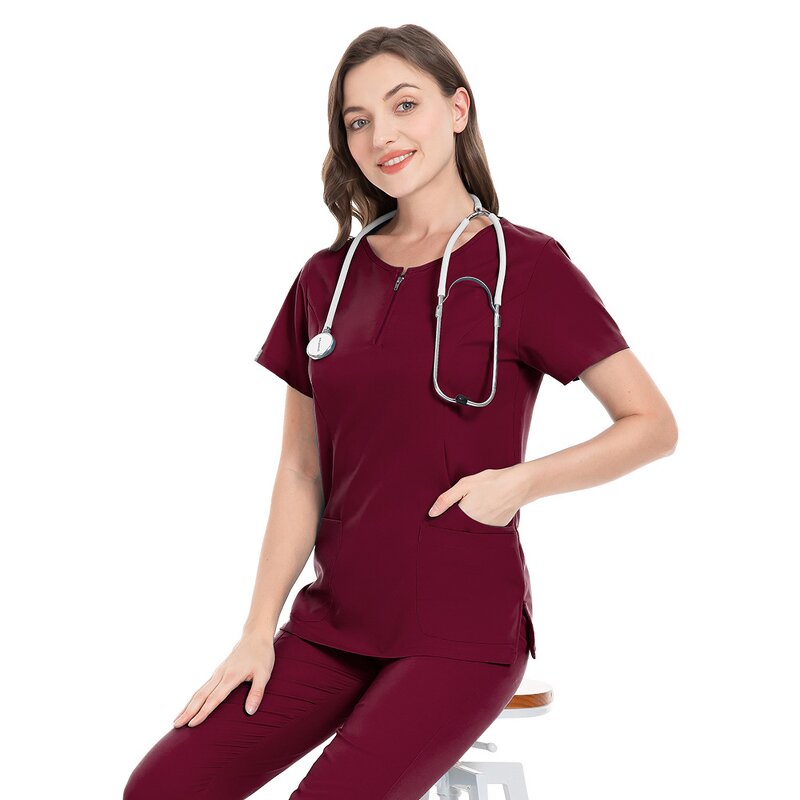 Girls Scrubs Manufacturer - OEM Elastic Hospital Nurse Uniform Sets