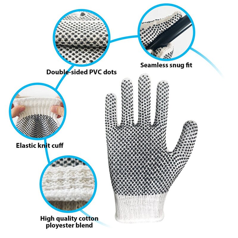 PVC Dotted Gloves Factory - OEM Double Side BBQ Industry Grip Glove