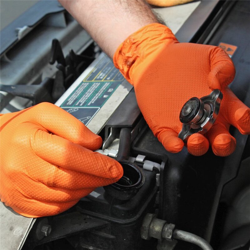 Nitrile Gloves Factory - OEM 8mil Industry Diamond Texture Work Glove