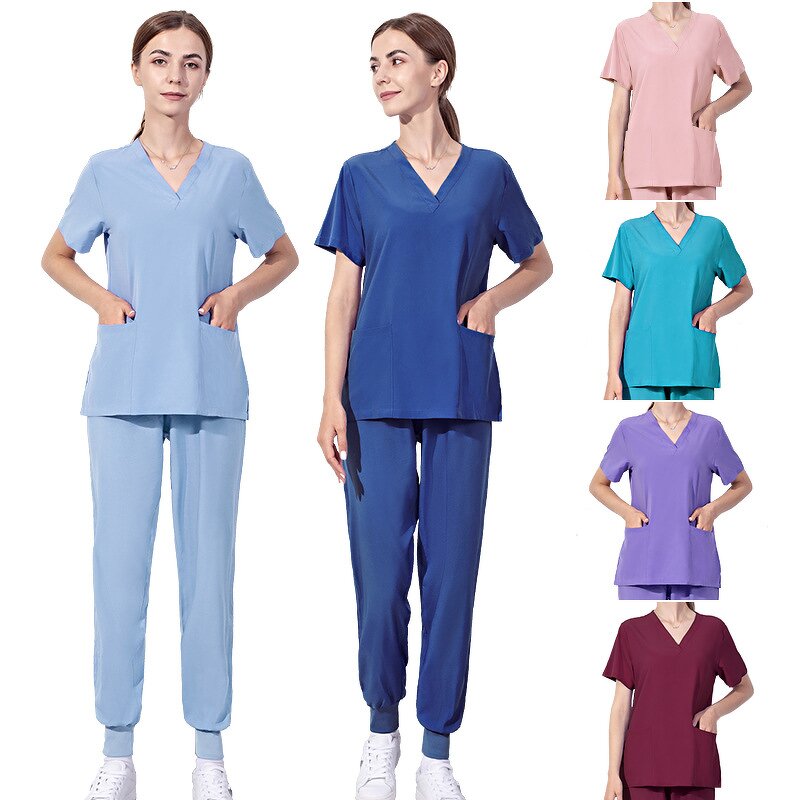 Scrubs Uniforms Manufacturer - OEM Anti Wrinkle Nursing Scrubs Sets