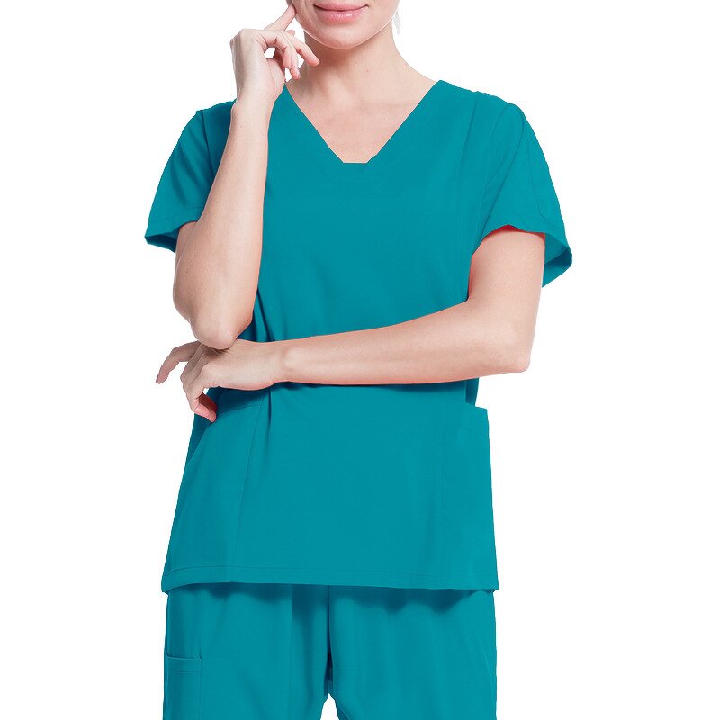 Beauty Salon Scrubs Factory - OEM Summer Short Sleeve Nurse Uniform Set