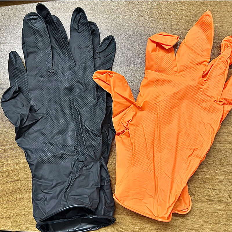Orange Nitrile Gloves Factory - OEM 8mil Automobile Mechanic Industrial