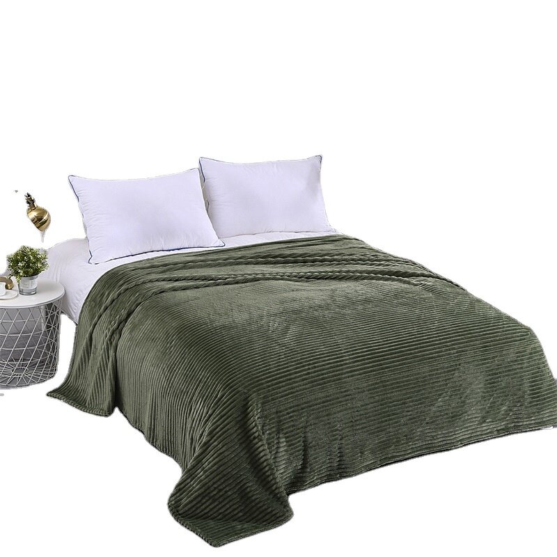 Flannel Blanket Manufacturer - OEM Microfiber Polyester Thickened Yoga