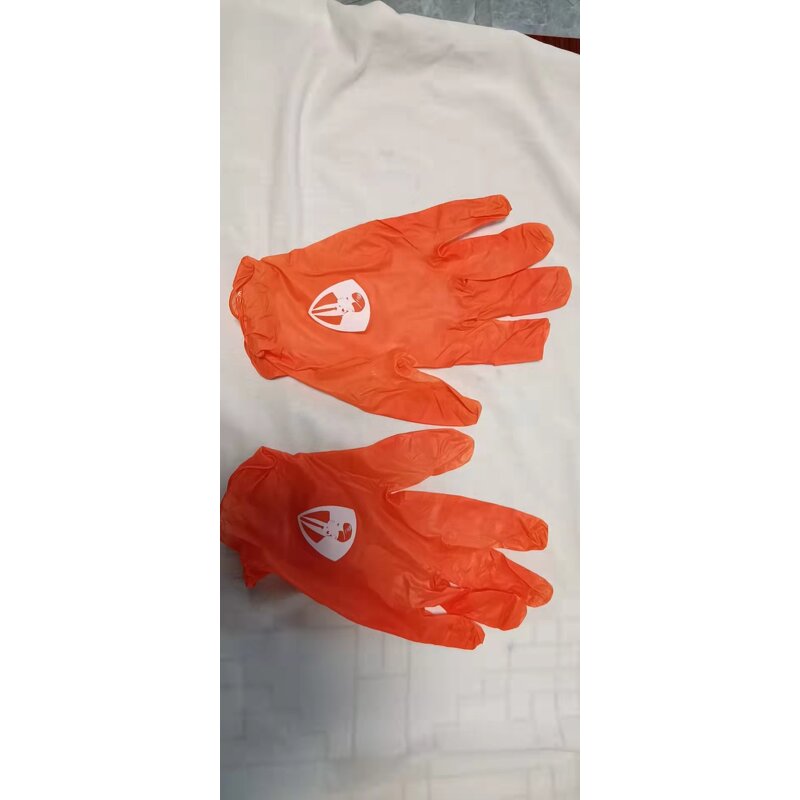 Custom Nitrile Gloves Factory - OEM Printing Logo Pattern Disposable