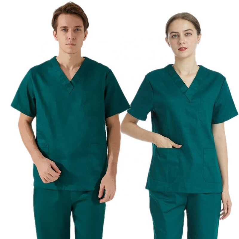 Cotton Scrubs Manufacturer - OEM 100% Nursing Uniform Custom Logo Sets