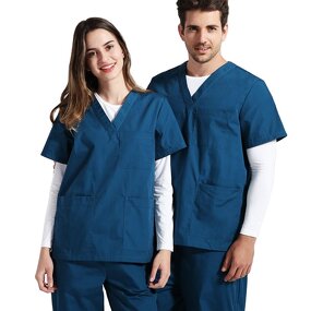 Medical Scrubs Manufacturer - OEM Custom Logo V-neck Nurse Doctor Uniform