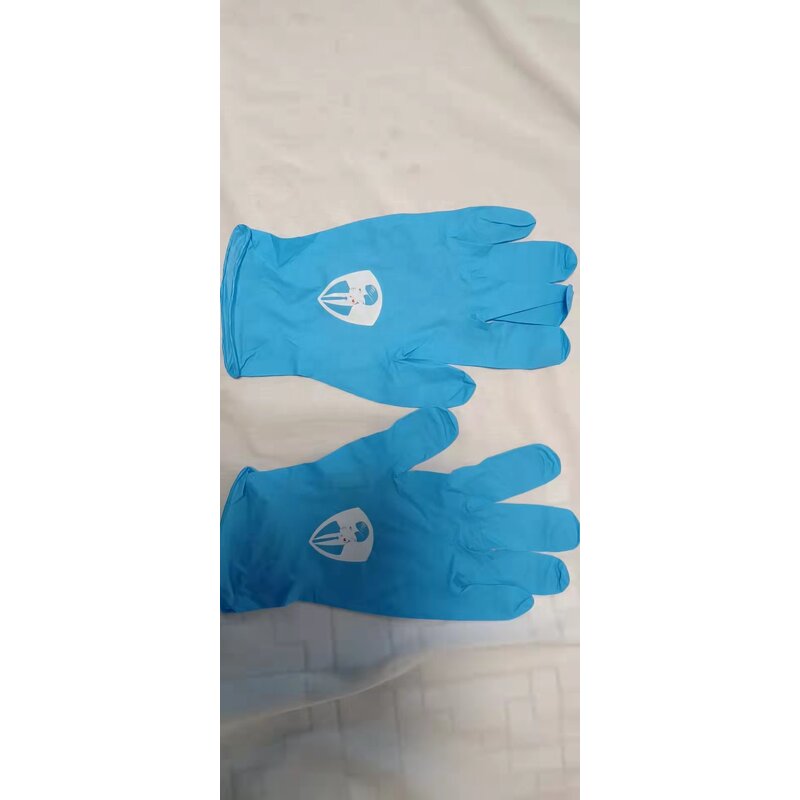 Custom Nitrile Gloves Factory - OEM Printing Logo Pattern Disposable