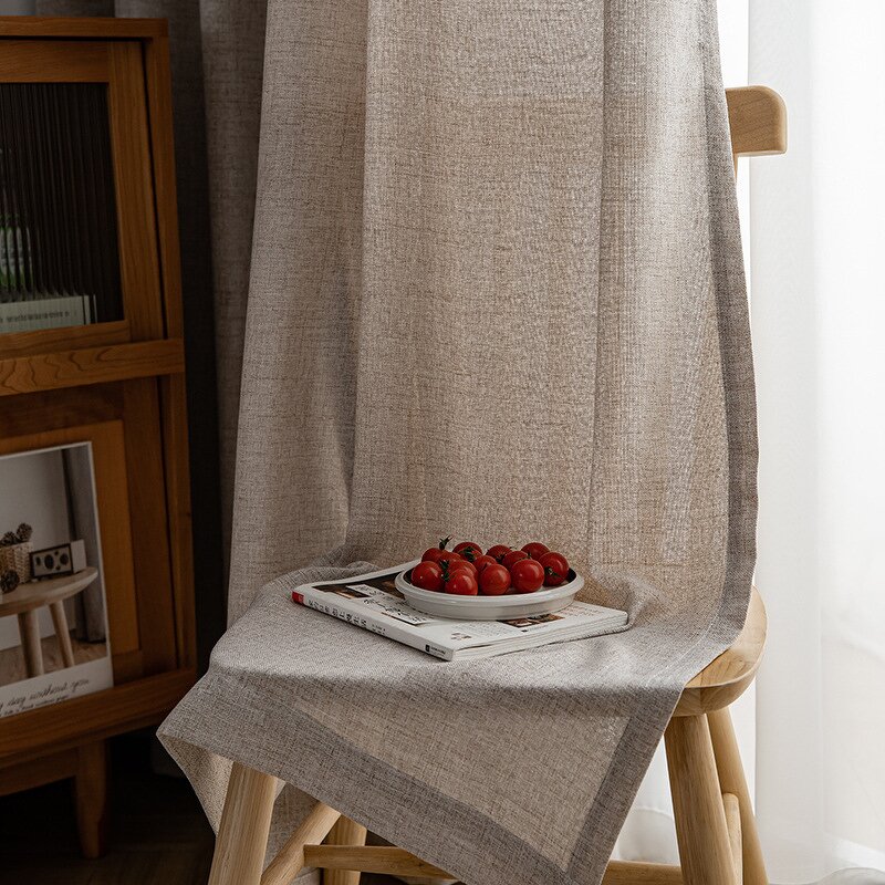 Voile Curtain Fabric Manufacturer - OEM Natural Style Sheer Window Fabric