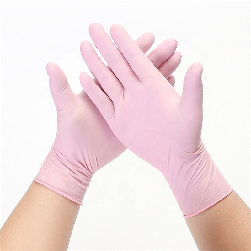 Nitrile Gloves Factory - OEM 3mil Light Pink Powder Free Tattoo Glove