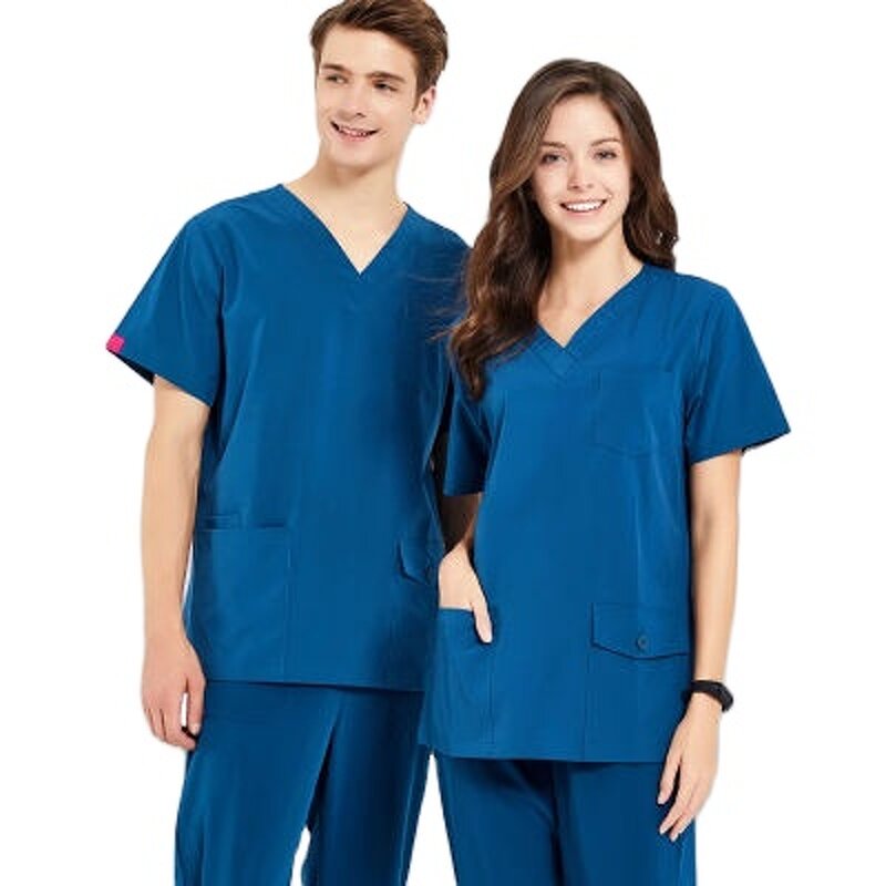 Medical Scrubs Manufacturer - OEM Custom Logo V-neck Nurse Doctor Uniform