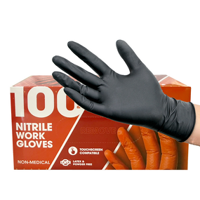 Black Nitrile Gloves Manufacturer - OEM 6mil 9 Inches Thick Work Glove