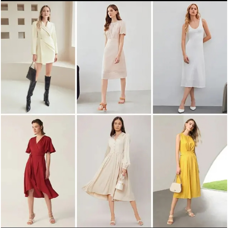 Used Women's Dresses Factory - Wholesale V-Neck Casual Dresses