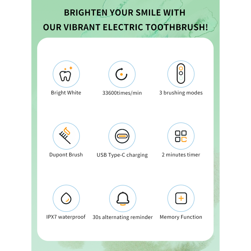 Electric Toothbrush Manufacturer - OEM Slim Type C Charging