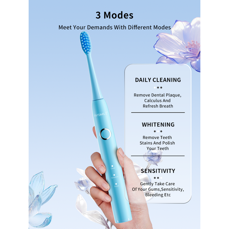 Electric Toothbrush Manufacturer - OEM Wireless 6 Blue Lamp