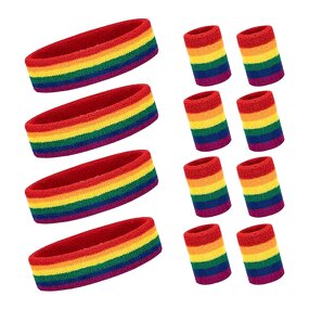 Cotton Sweatband Set Factory - Rainbow Headband Wristbands Wholesale