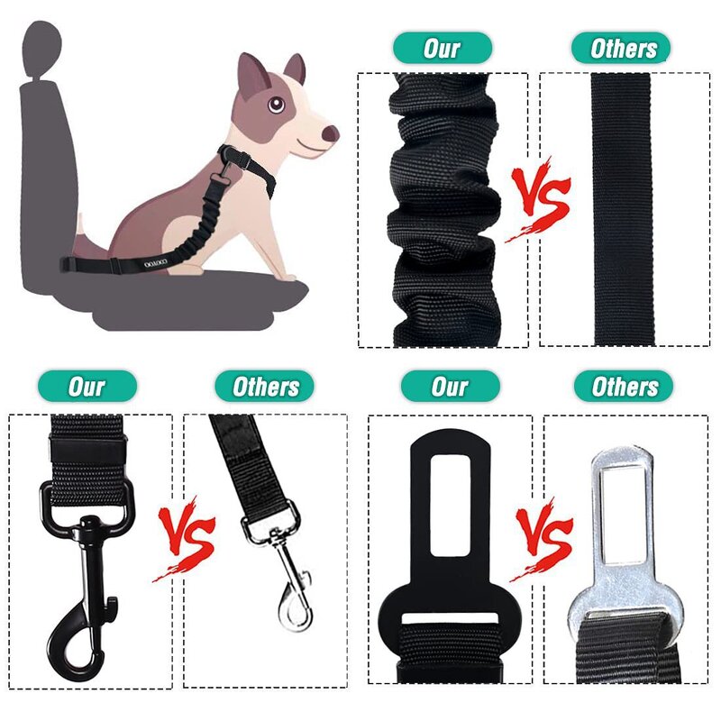 Dog Seat Belt Factory - Custom Nylon Reflective Pet Seatbelt