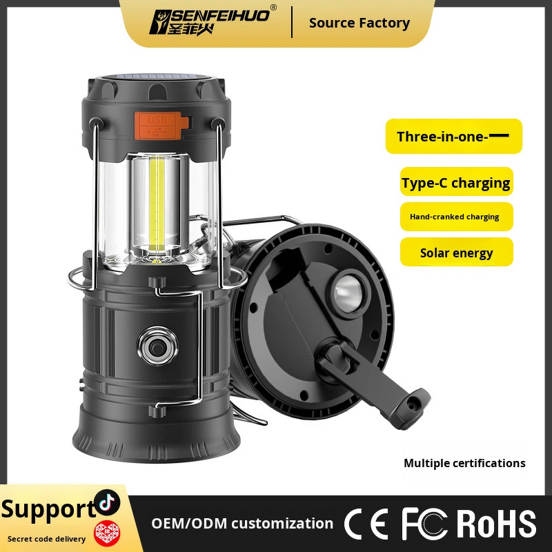 Solar LED Flashlight Factory - USB Hand Crank Emergency Lantern