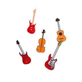 Metal Brooch Factory - Custom Cartoon Guitar Jewelry Manufacturer