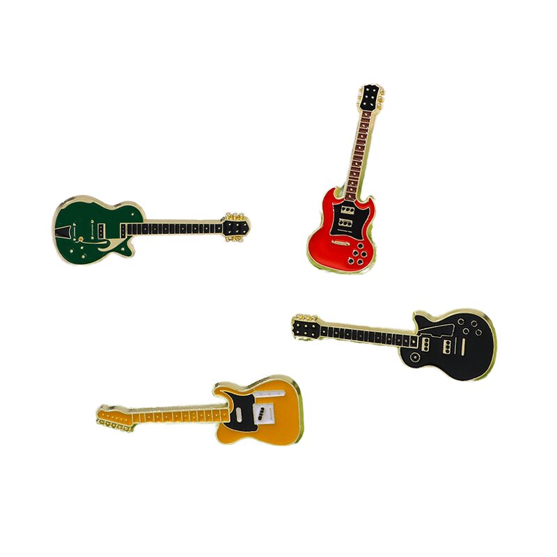 Metal Brooch Factory - Custom Cartoon Guitar Jewelry Manufacturer