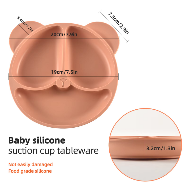 Children Tableware Set Supplier - Silicone Suction Plate Utensils