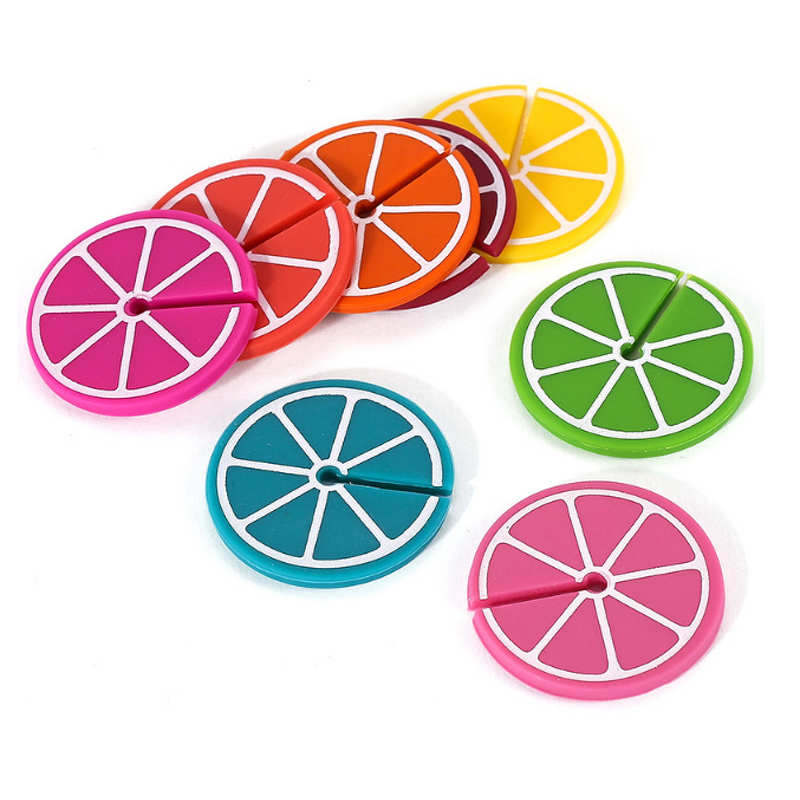 Drink Markers Factory - Colorful Orange Silicone Wine Glass Tags